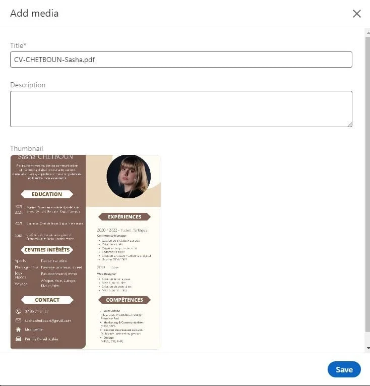 CV Chetboun Sasha PDF résumé