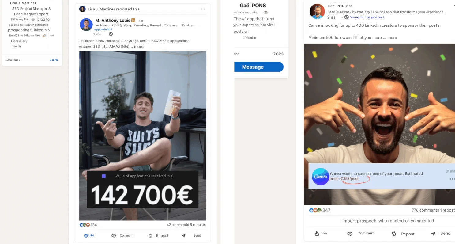 Results of Kawaak's LinkedIn influencer marketing campaign