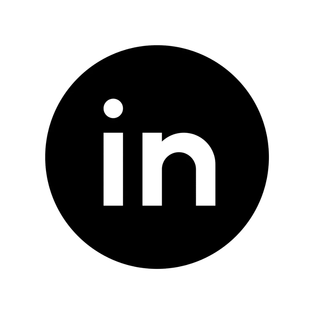 schwarzes LinkedIn-Logo