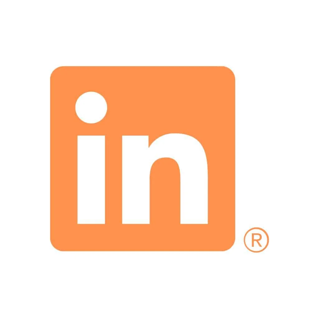 Orangefarbenes LinkedIn-Logo jpg
