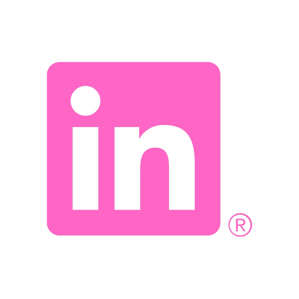 Rosa LinkedIn Logo svg