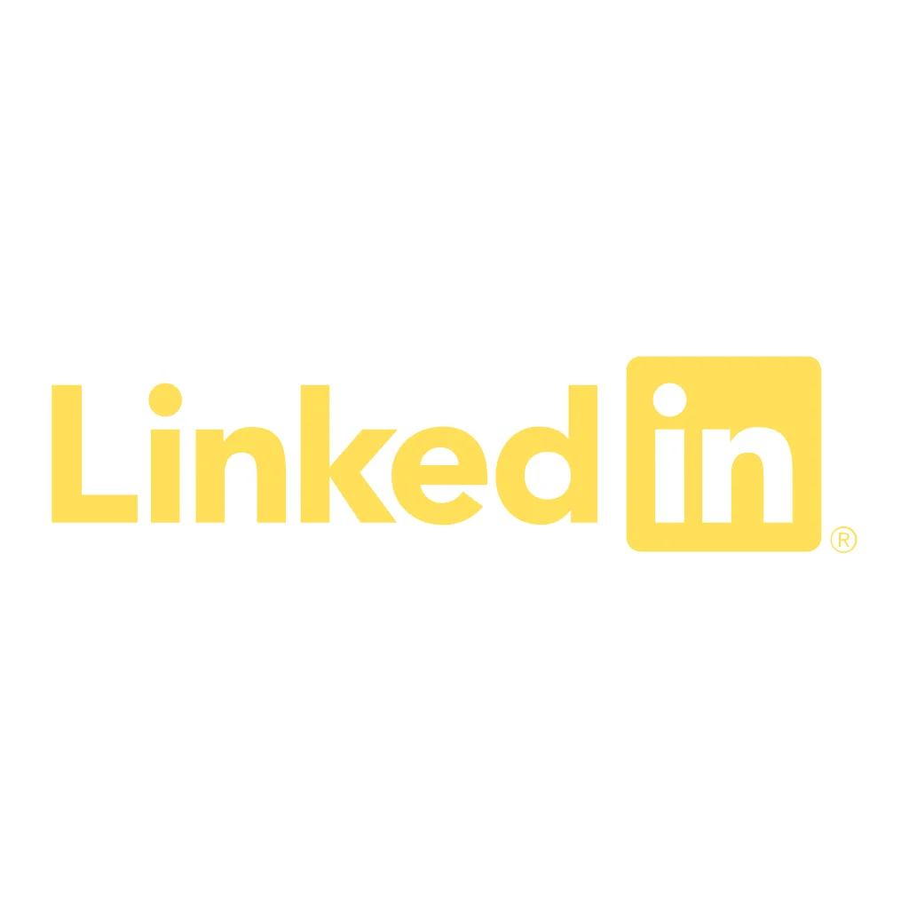 Gelbes LinkedIn-Logo