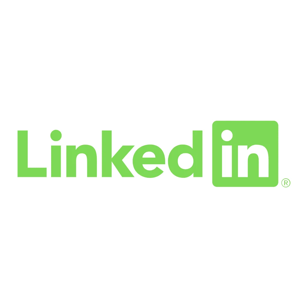 grünes LinkedIn-Logo