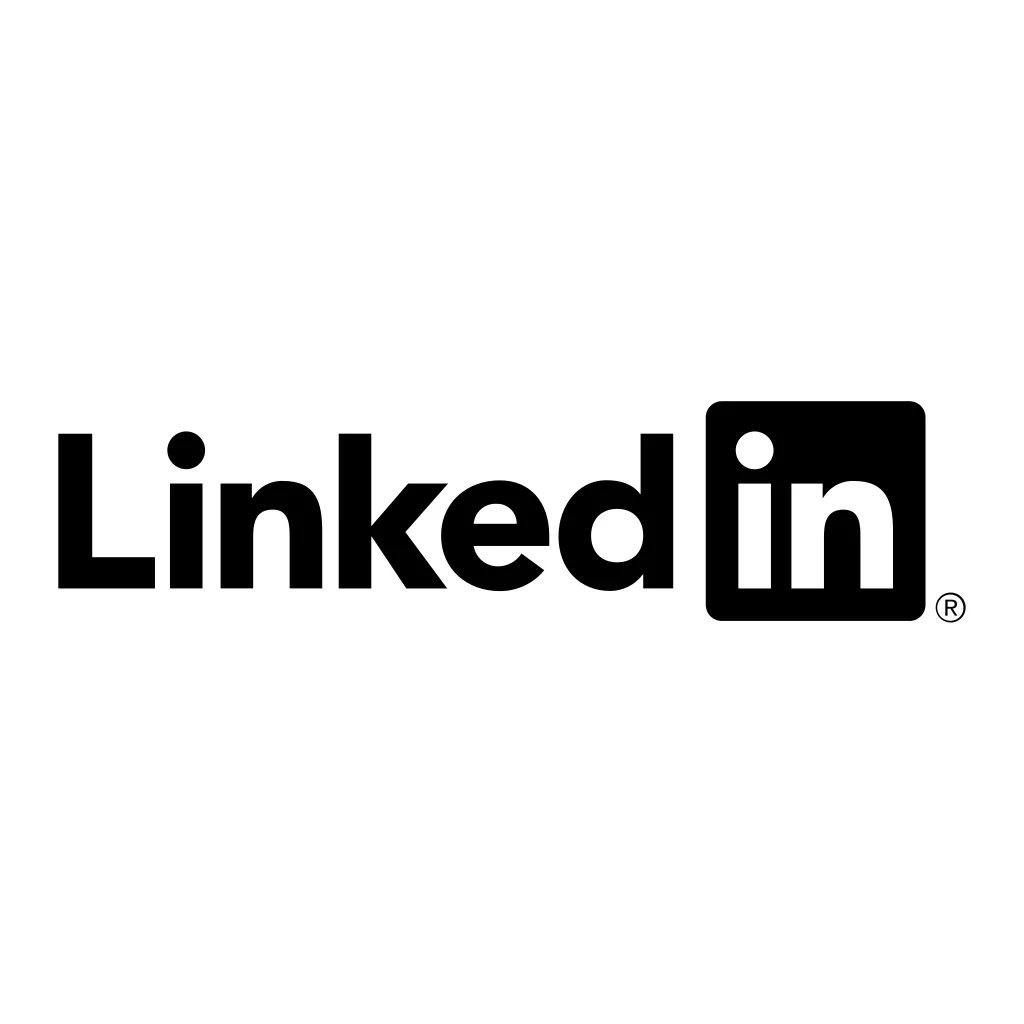 Schwarzes LinkedIn Logo svg