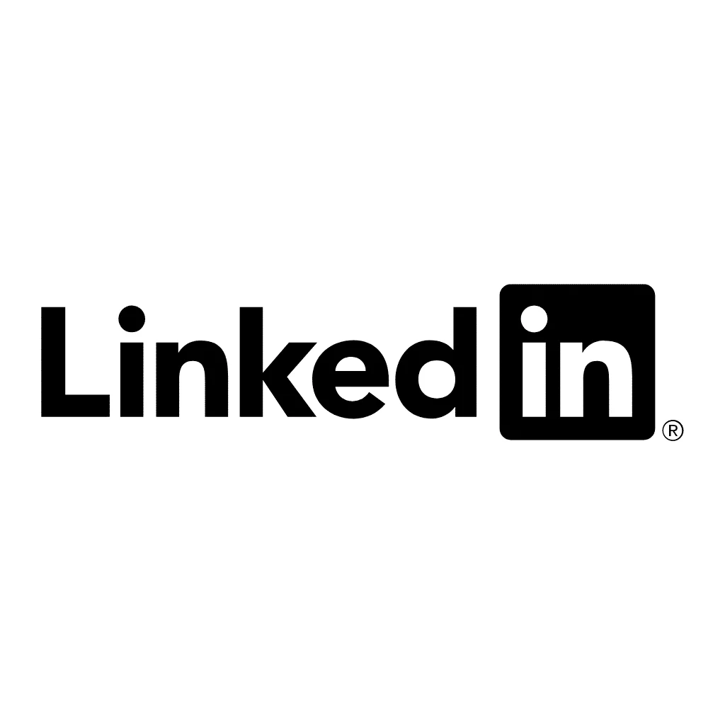 Schwarzes LinkedIn Logo png