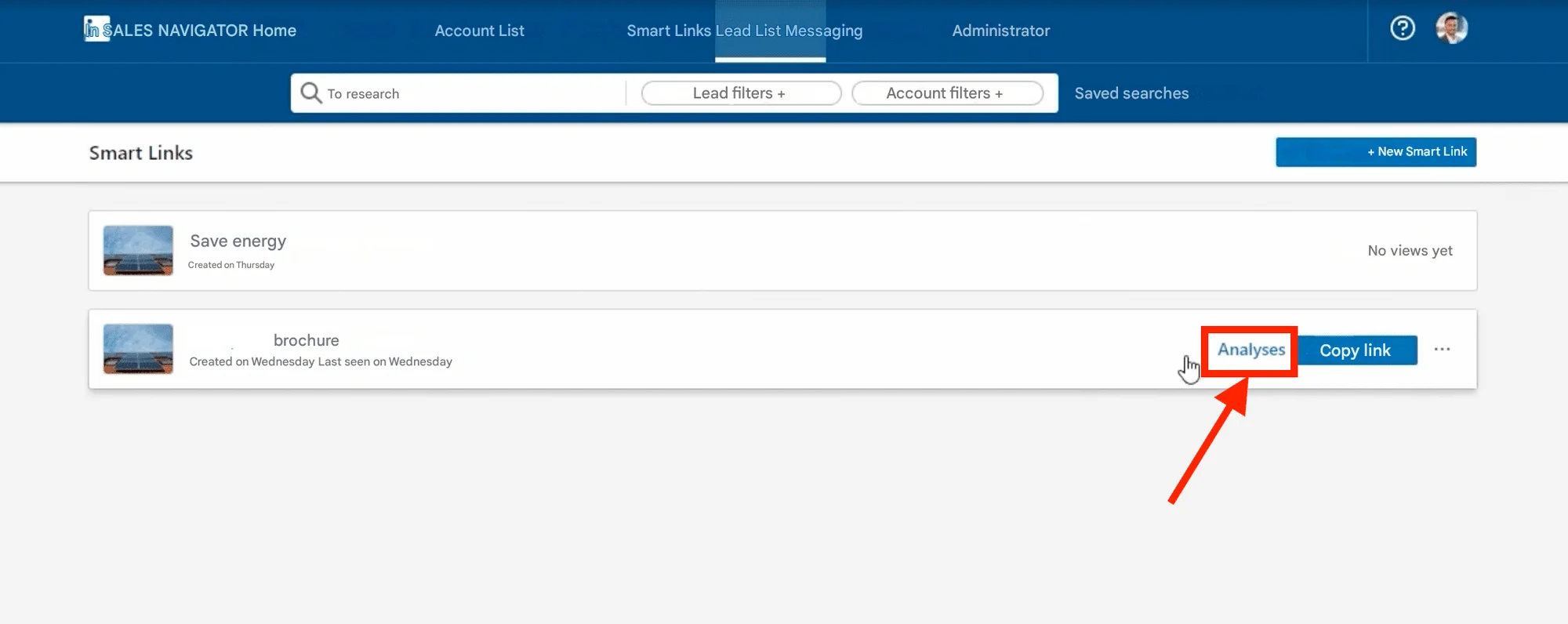 Monitor and analyze LinkedIn Smart Links performance.