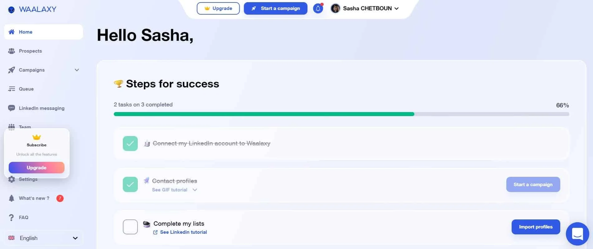 waalaxy sourcing tool