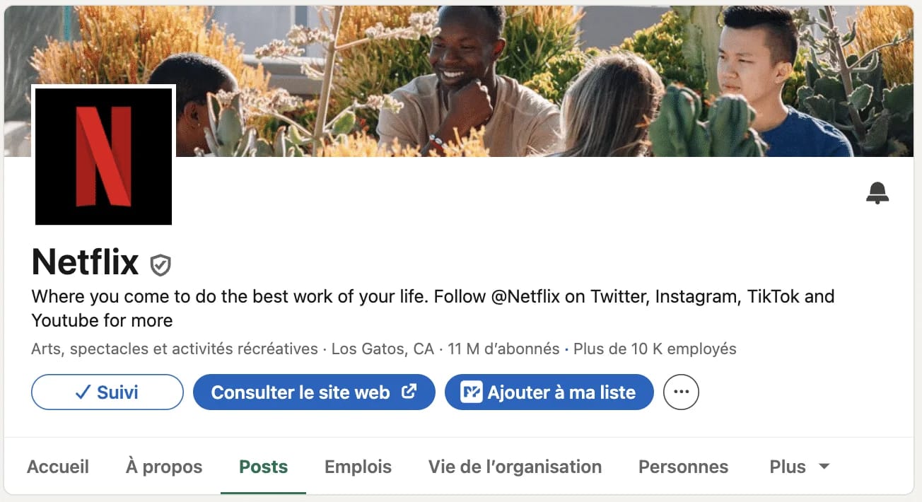 Esempio di pagina aziendale ottimizzata