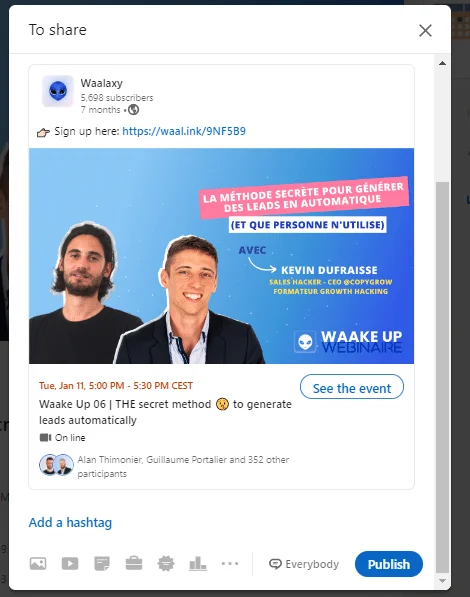 launch LinkedIn campaigns with LinkedIn Events
