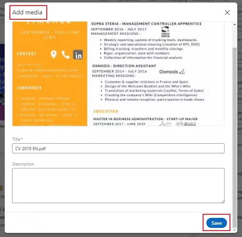 CV professionnel 2019 expériences formation