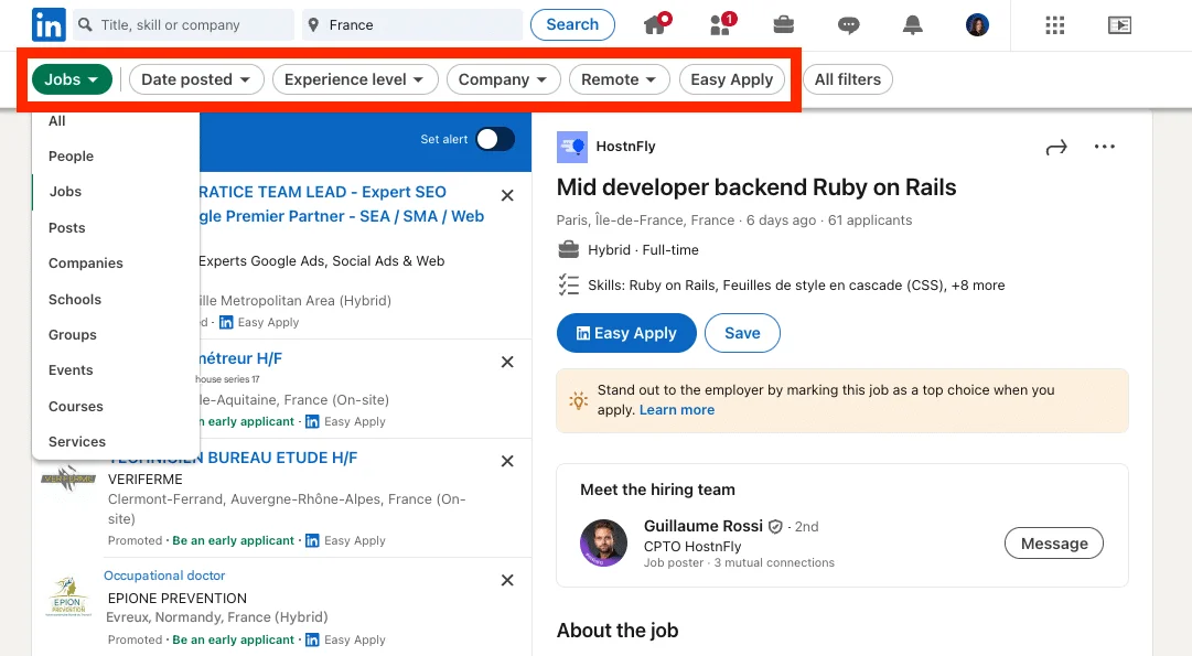Dicas para a procura avançada de emprego no LinkedIn