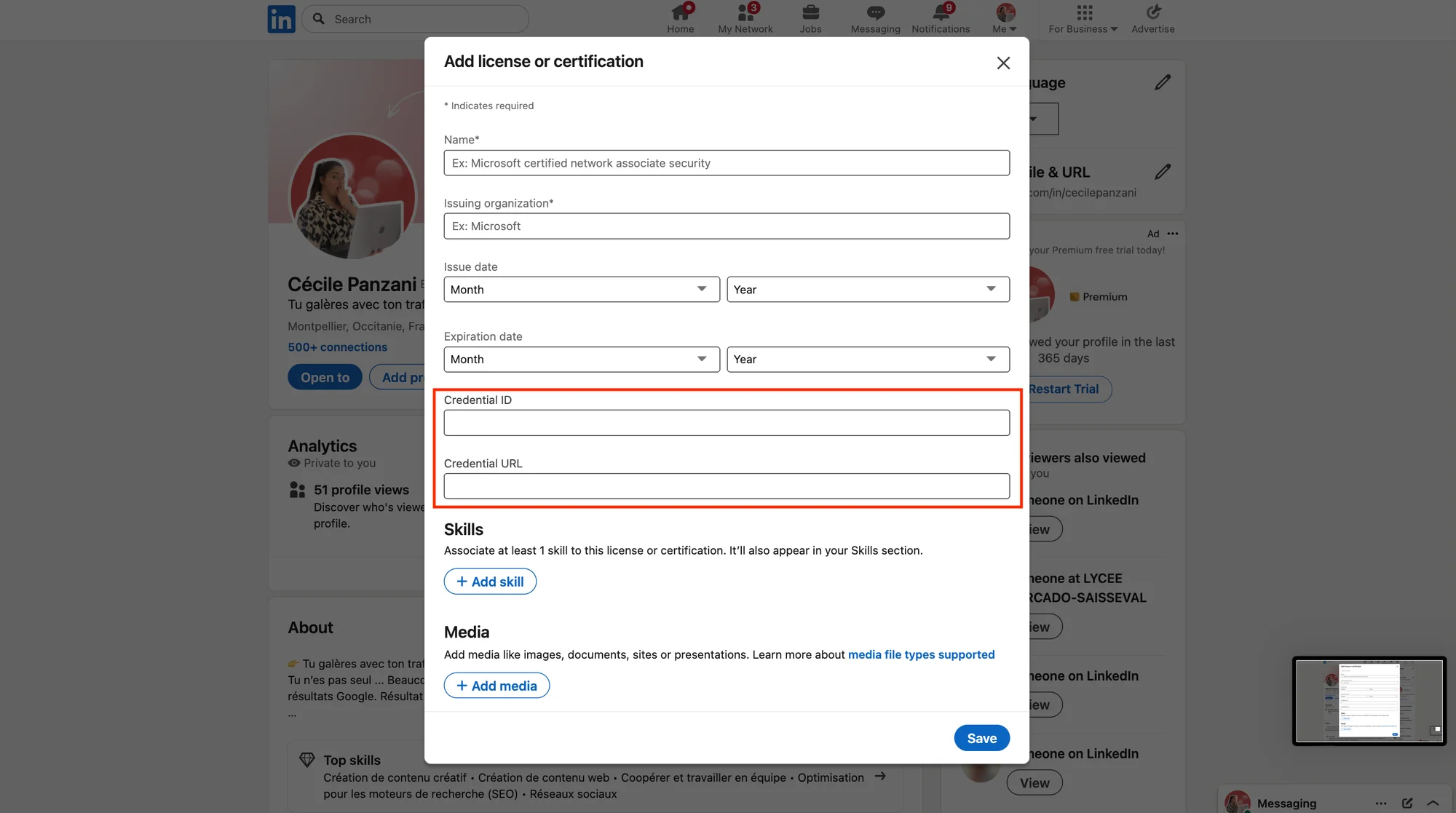 certification with URL