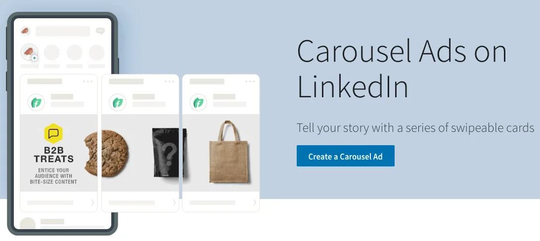 LinkedIn Carousel Ads shown in Campaign Manager