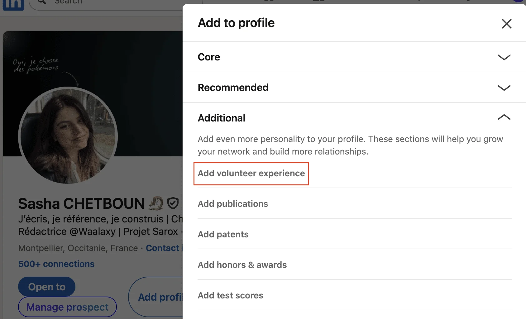 how to add volunteer experience to LinkedIn tuto 1