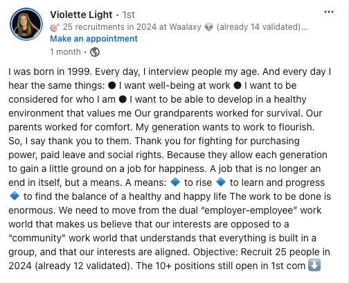 recruitment campaign - Waalaxy