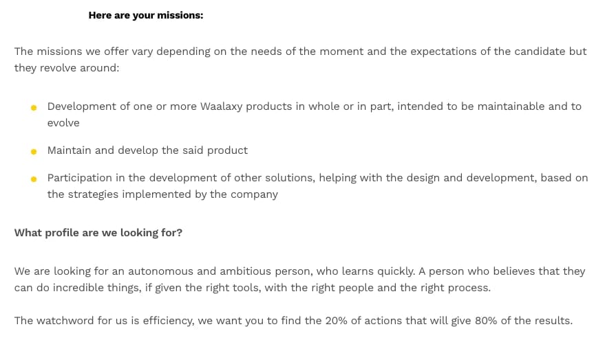 recruitment campaign at Waalaxy