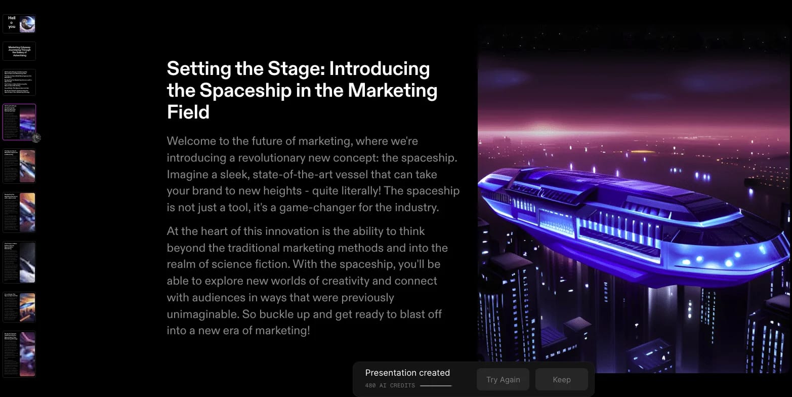 AI tools - Tome App: tell a captivating story