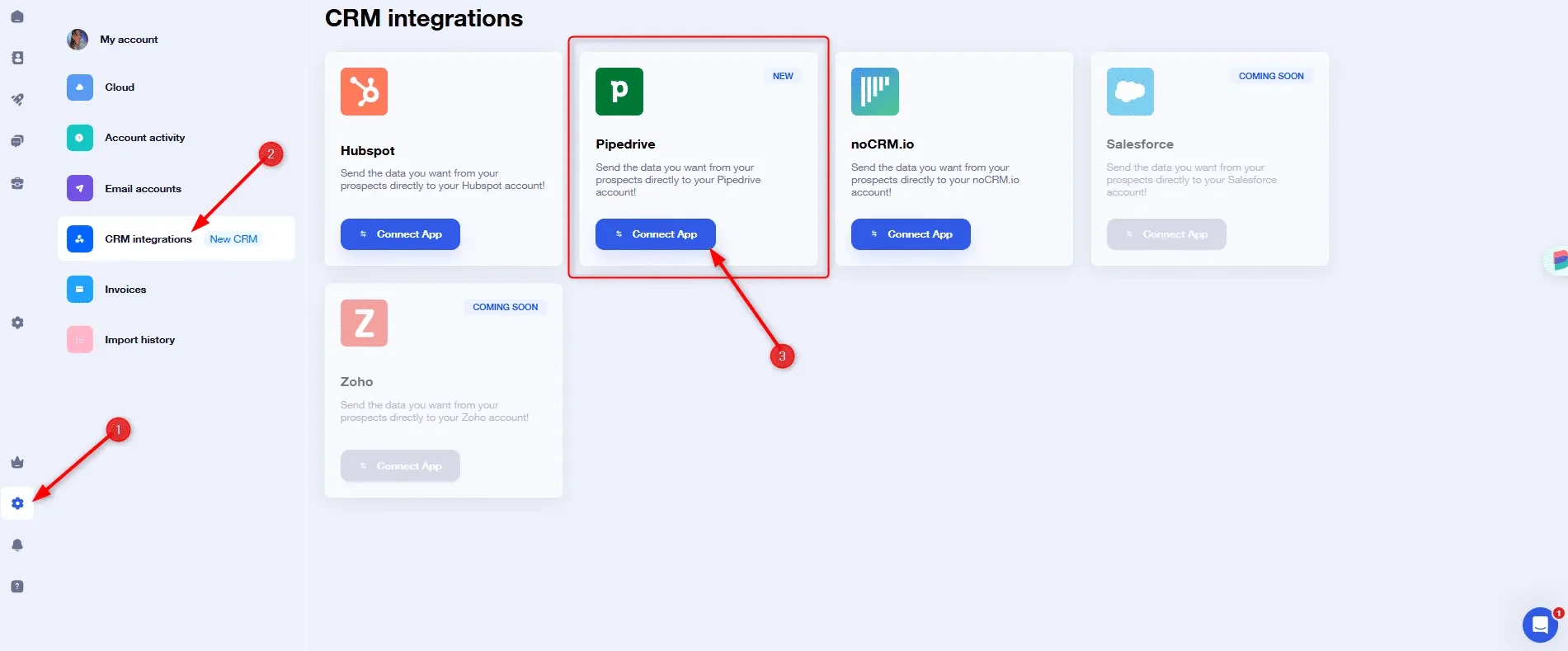 Waalaxy mit Pipedrive synchronisieren.