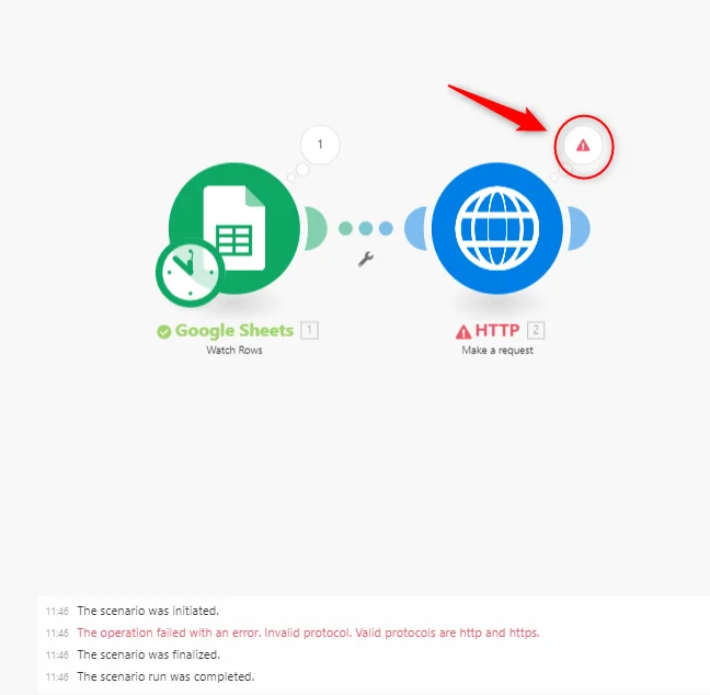 Integromat errors