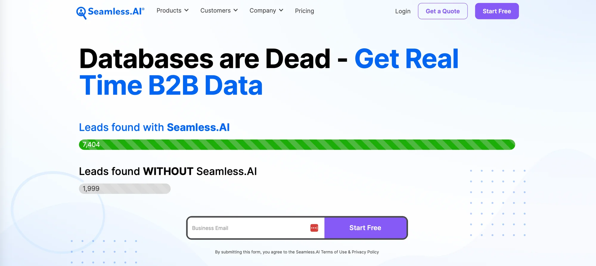 Seamless.ai comparaison leads B2B