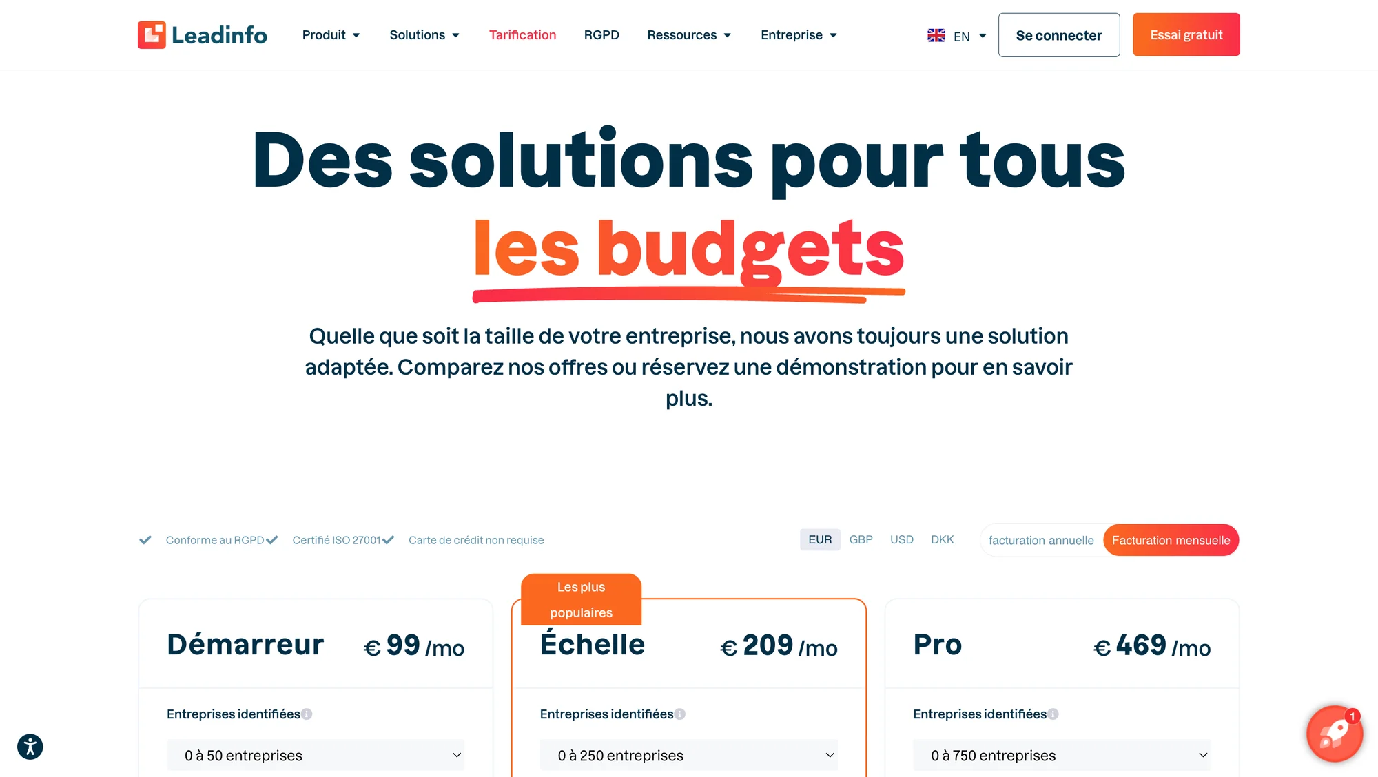 prix Leadinfo