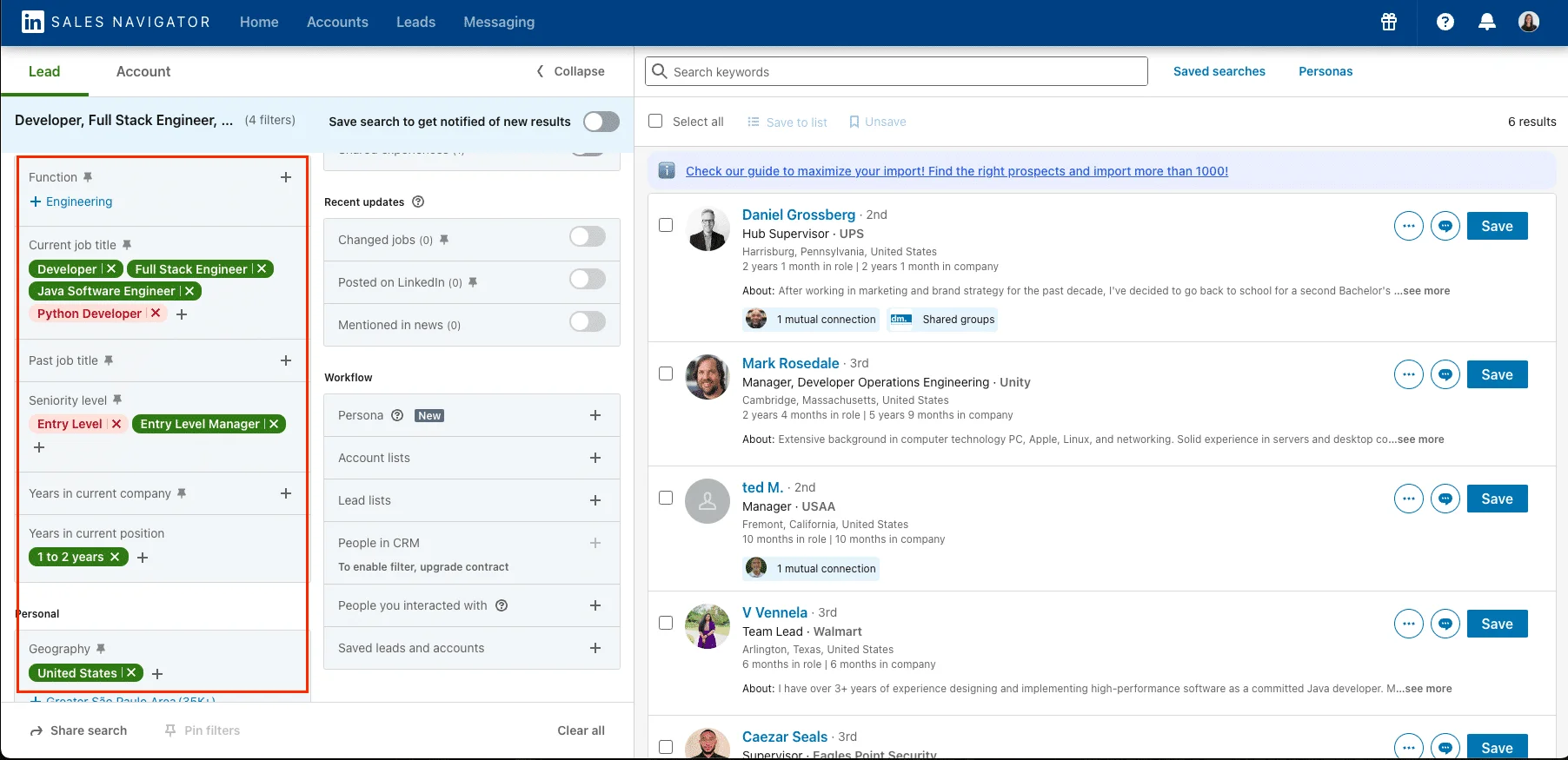 LinkedIn per il team di vendita