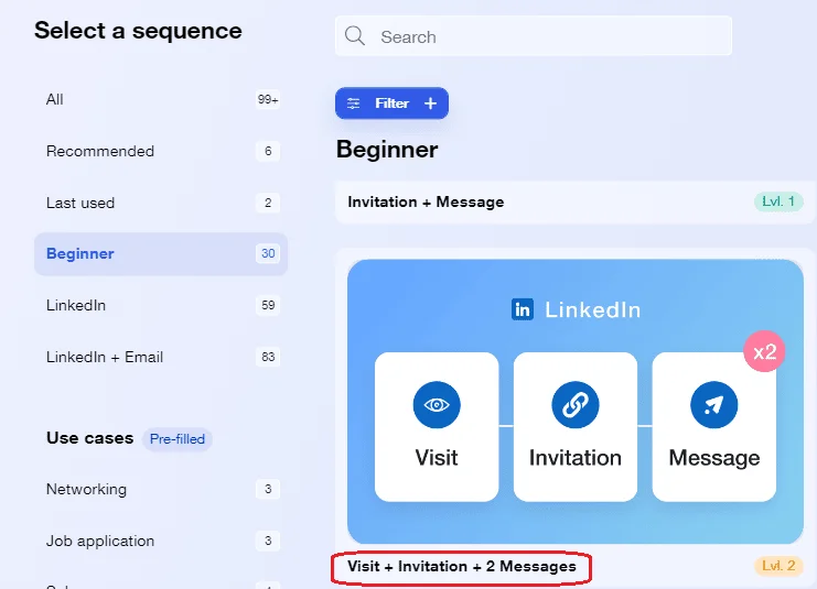 select Waalaxy sequence