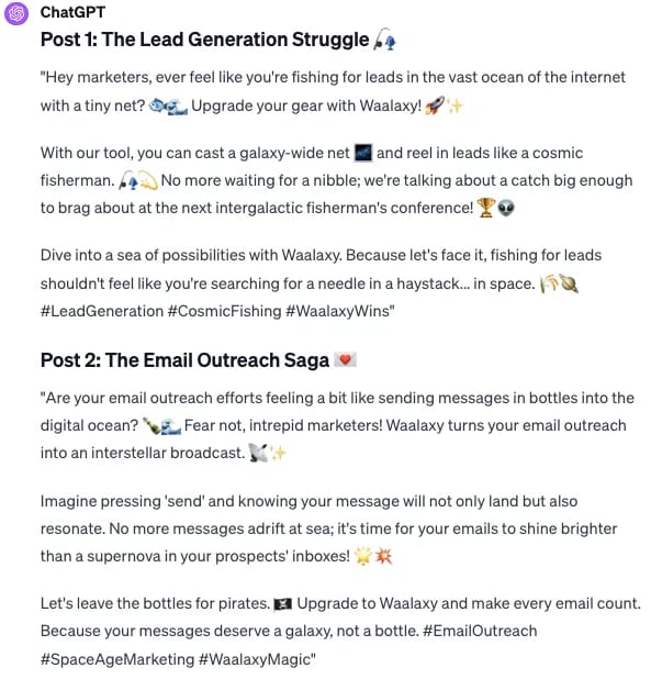 ChatGPT prompts for marketing and sales : social selling