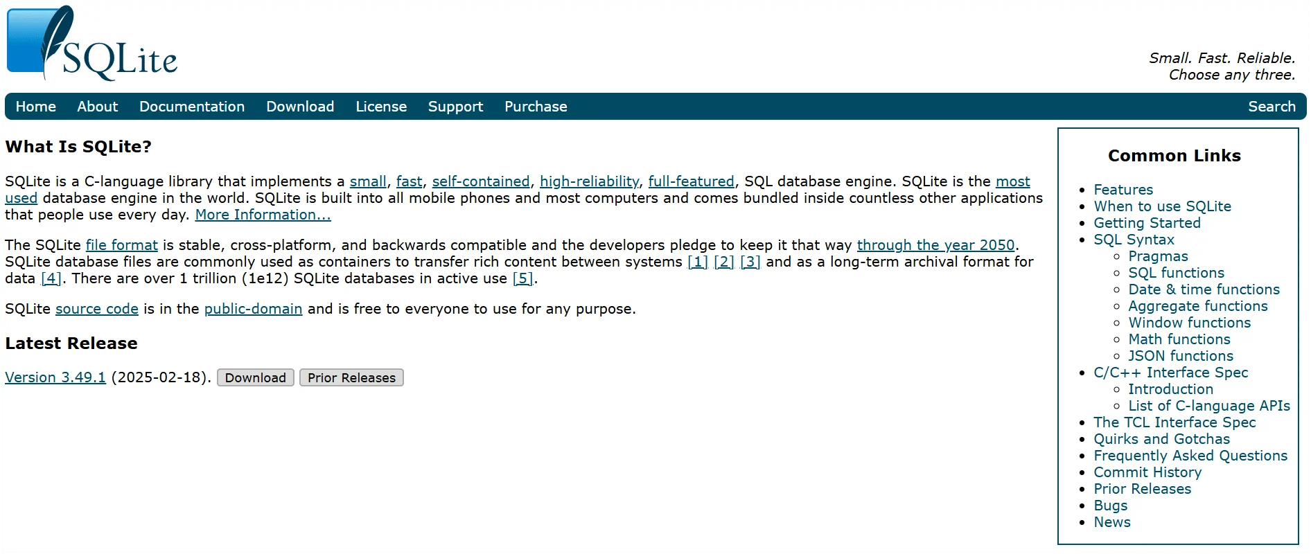 Database online gratuito SQLite