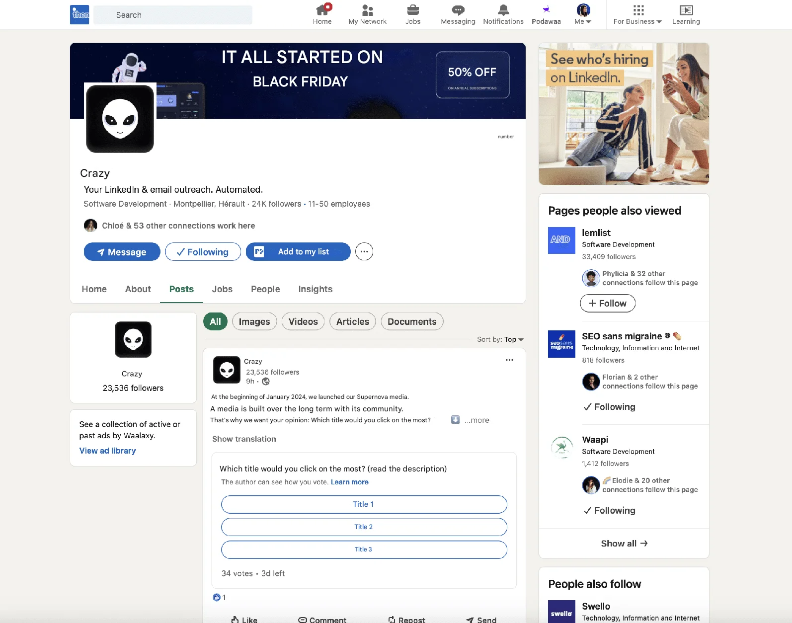 Estratégia de conteúdo do LinkedIn para promover a página da sua empresa.
