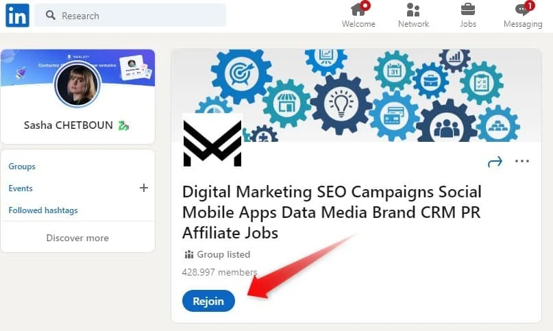 join groups on linkedin