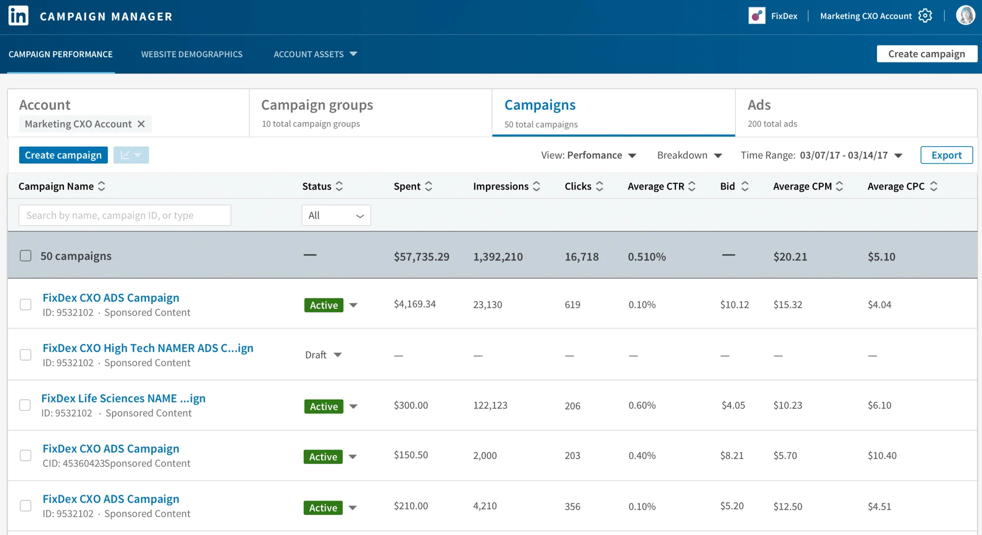 Generate leads on LinkedIn with LinkedIn Campaign Manager.