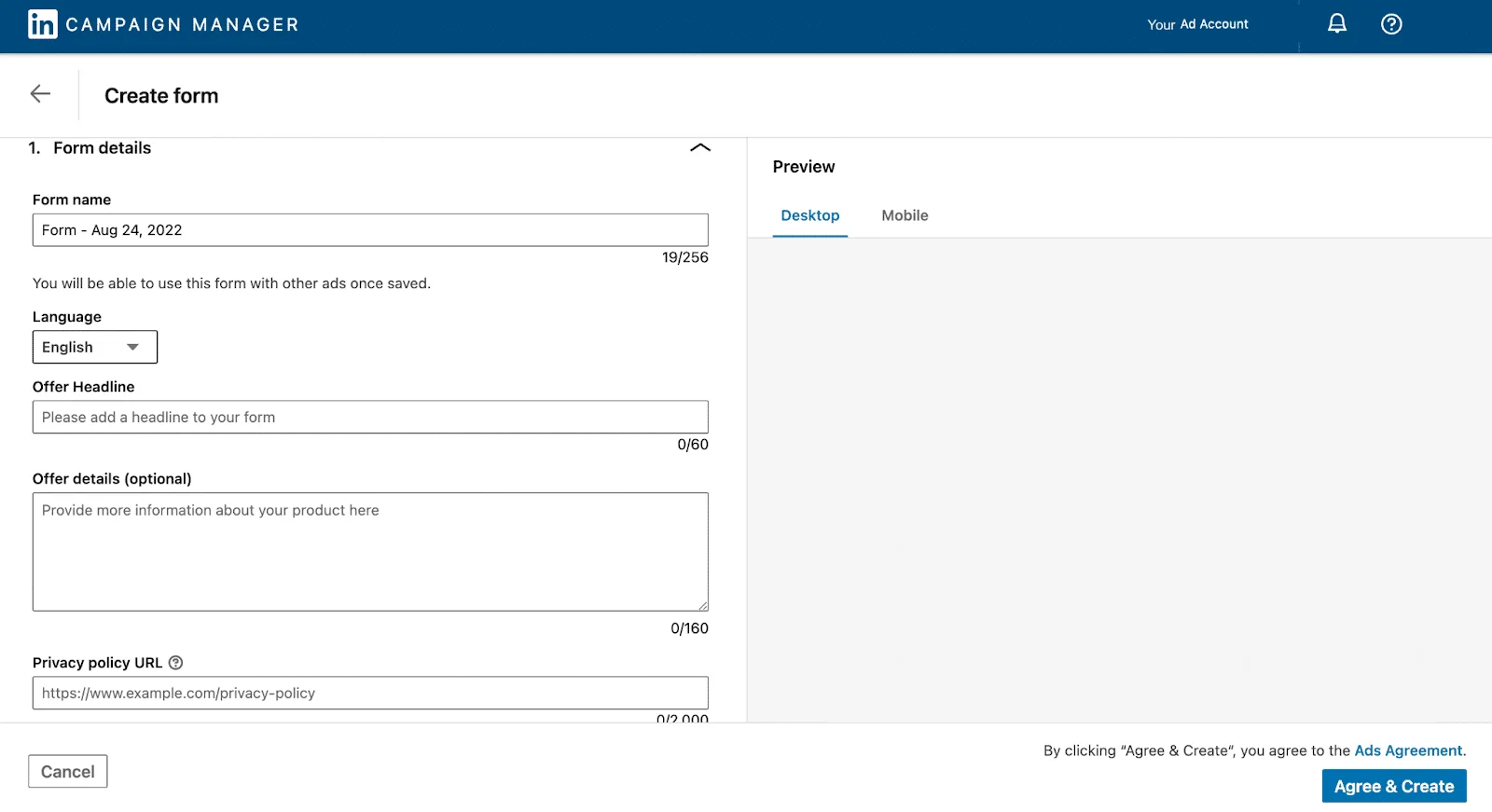 Como gerar contactos B2B no LinkedIn com um formulário de geração de contactos.