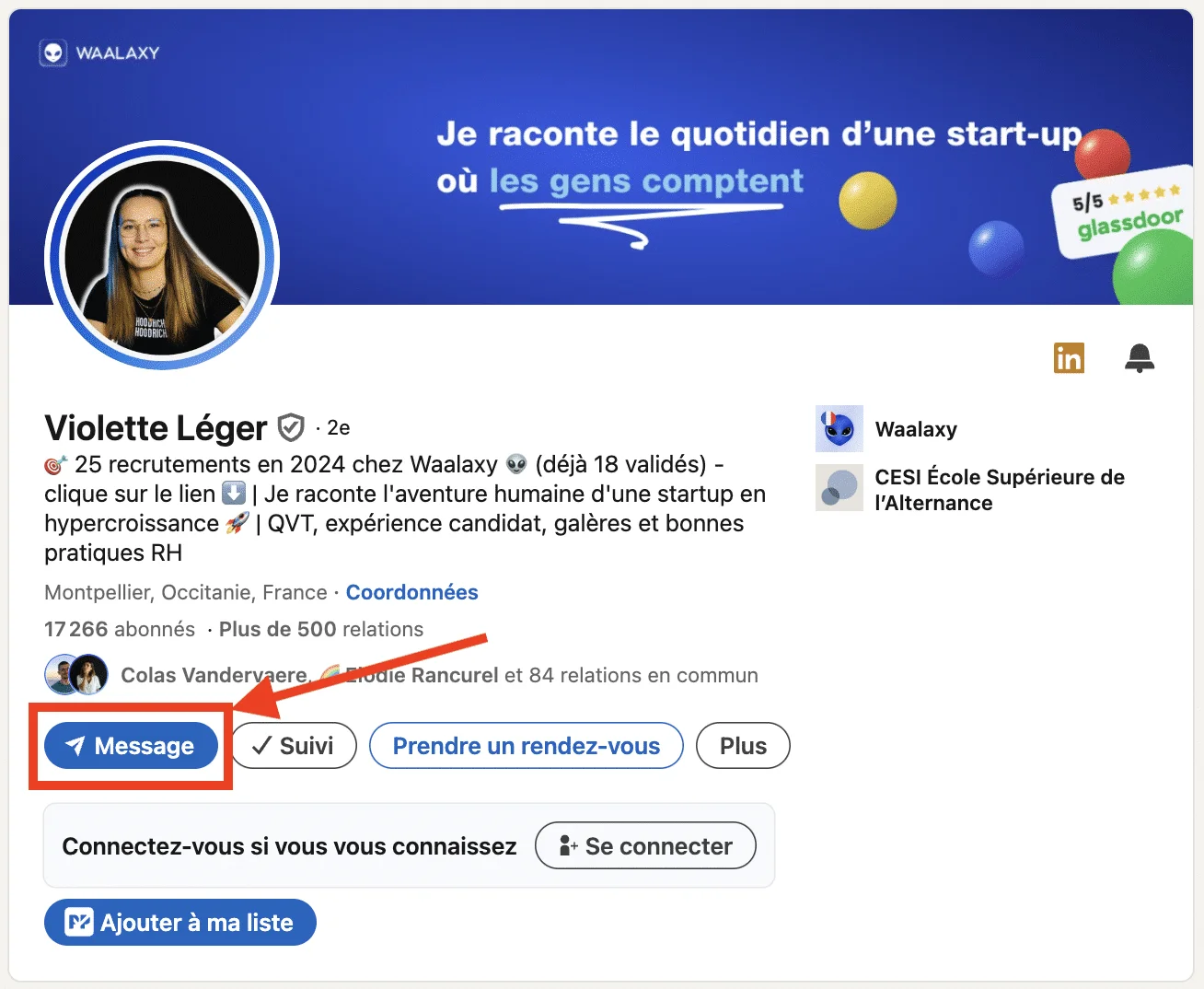 Enviar uma mensagem no LinkedIn.