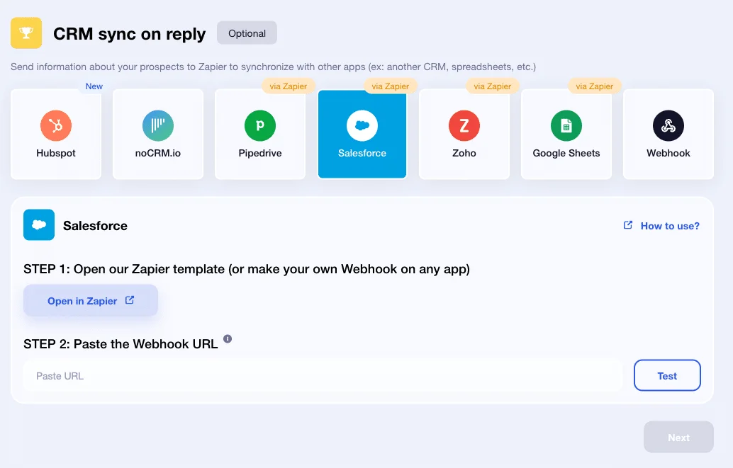 Integration of tools to help prospecting