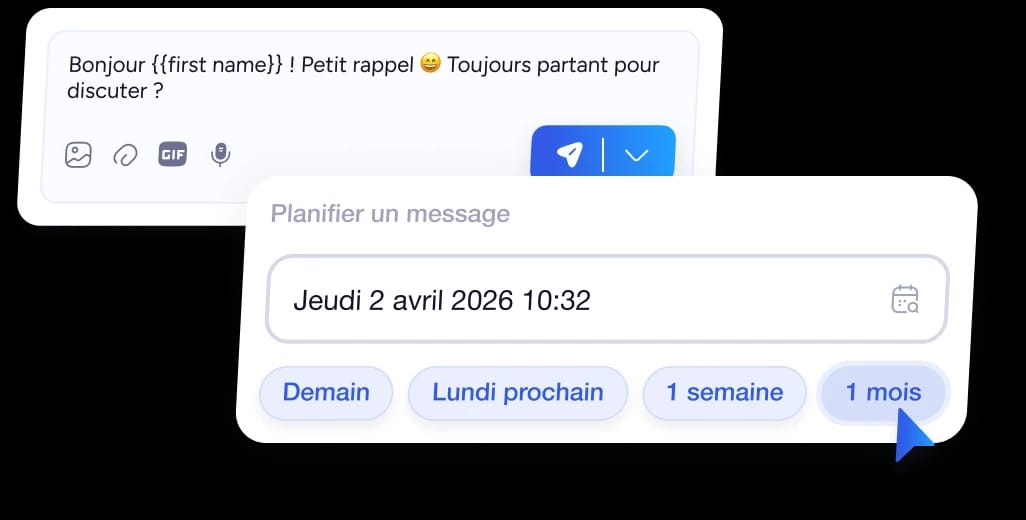 Planifier l'envoi d'un message LinkedIn Ă une date choisie depuis Inbox Waalaxy
